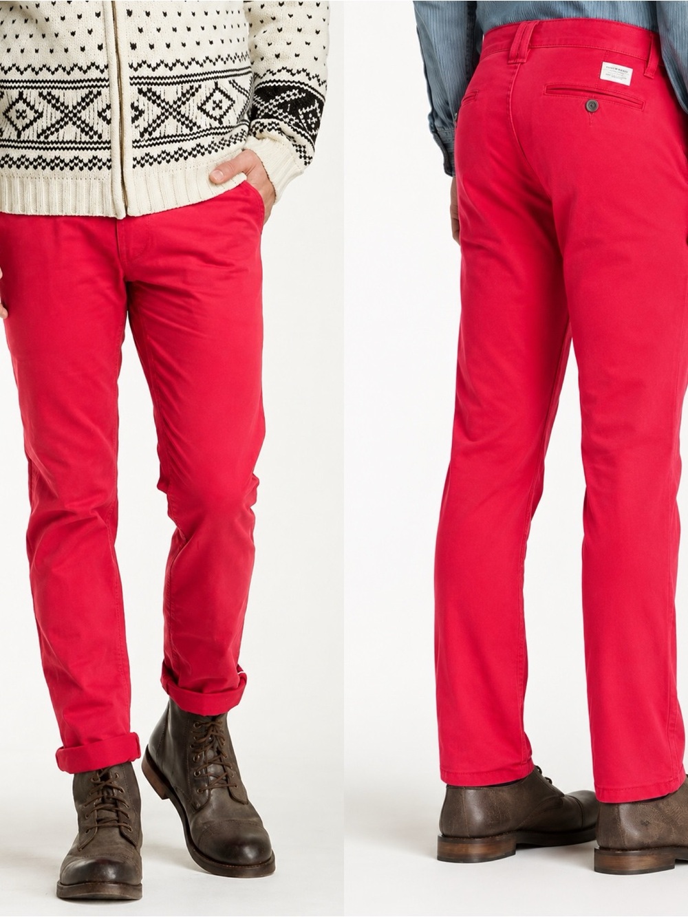 Lindbergh Classic Chino with Slash Pockets in Ora Red size 33 x34
Style 30-07001